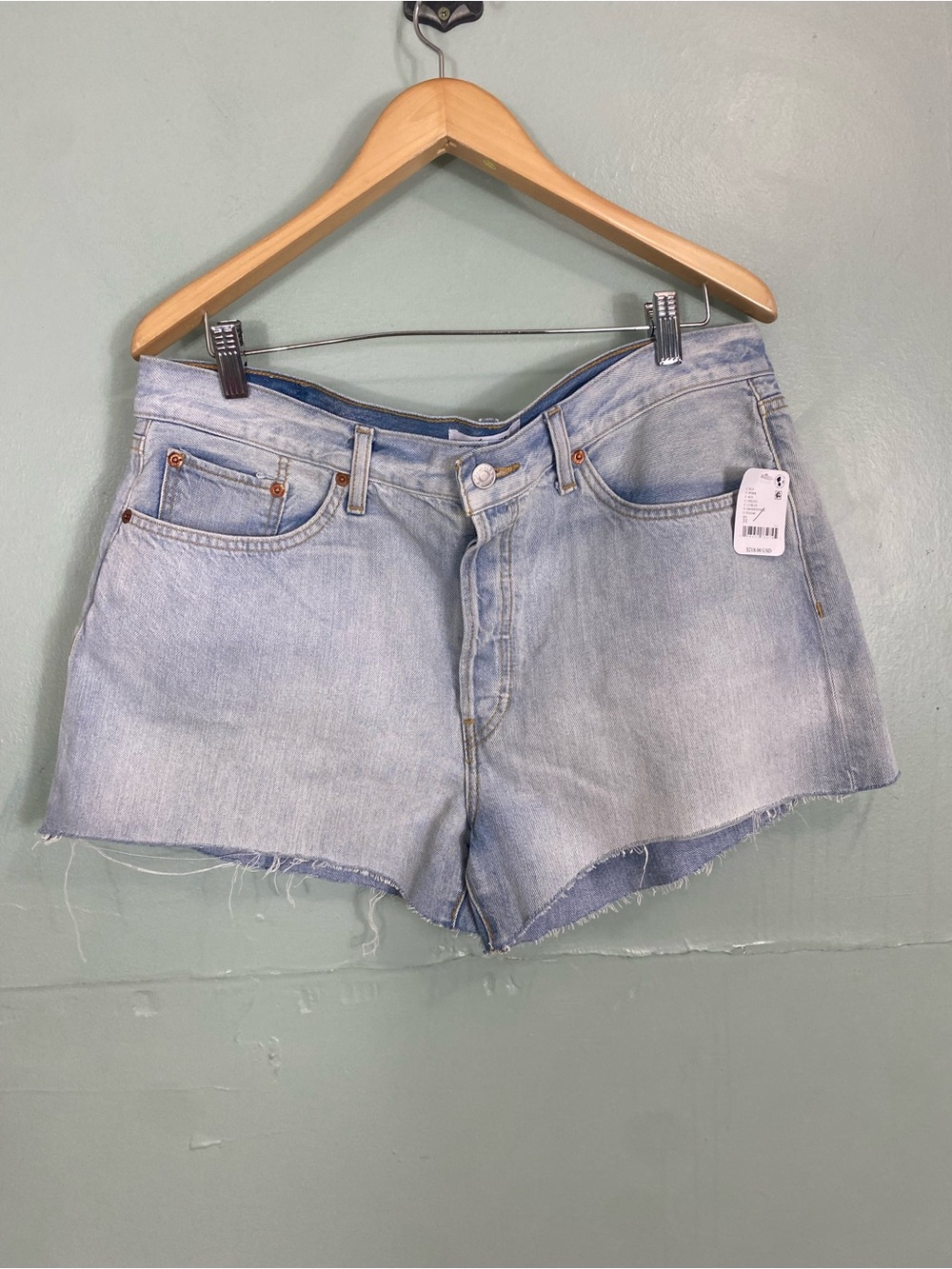 Re/Done Easy Rider Shorts Jean Denim Mid Rise Size 31